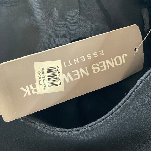 Jones NY Pencil Skirt Womens 4 Black Side Slit Front Career Workwear Casual New - Picture 6 of 13